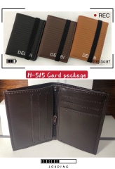 Men's PU simple and fashionable elastic card holder