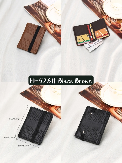 Men's PU simple and fashionable elastic card holder
