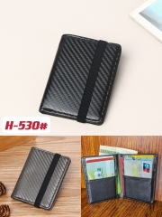 Men's PU simple and fashionable elastic card holder