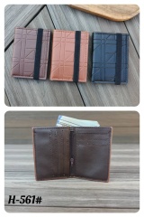Men's PU simple and fashionable elastic card holder