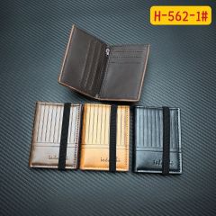 Men's PU simple and fashionable elastic card holder