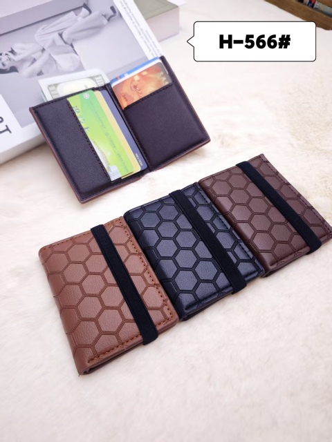 Men's PU simple and fashionable elastic card holder