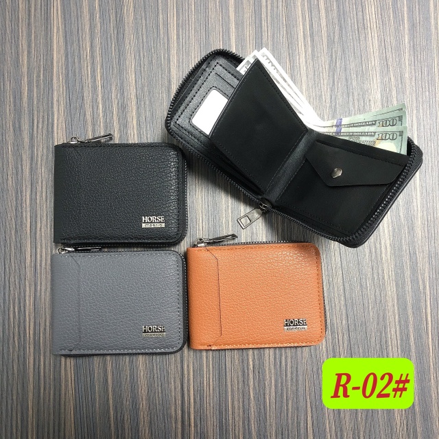 Carbon Fiber Texture Short Wallet with US Dollars