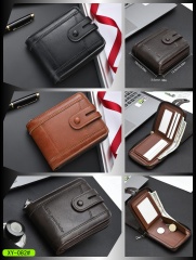 Men's fashion business PU zipper wallet