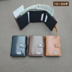 Men's PU aluminum case anti-theft card holder