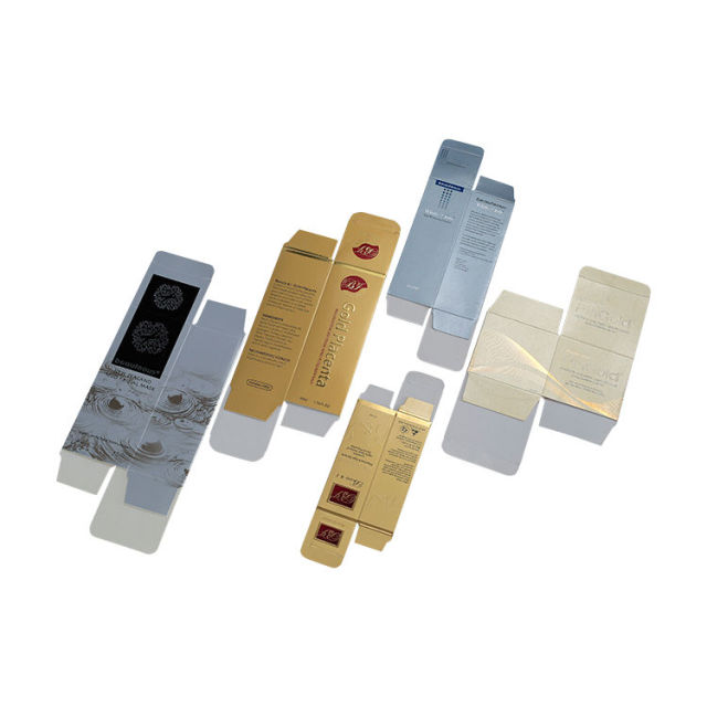 custom luxury high quality gold silver cosmetic packaging paper box