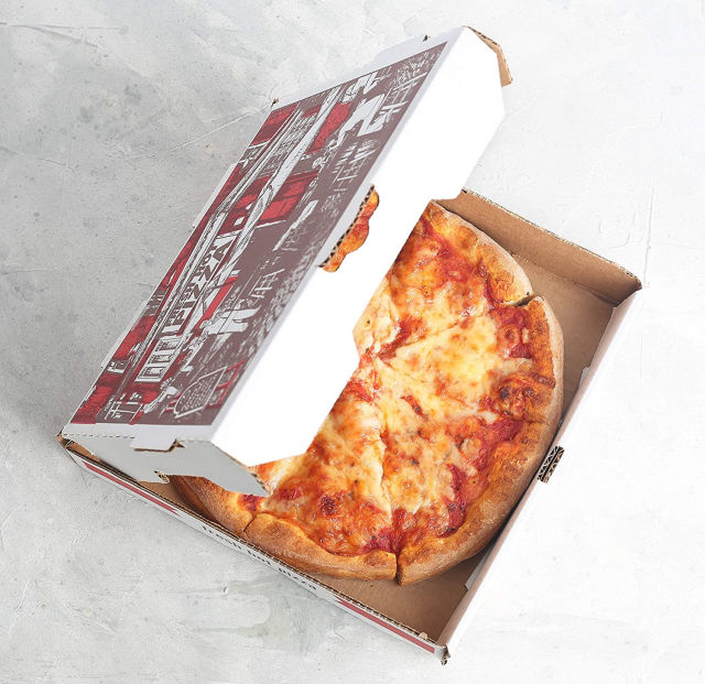 Food Grade Flute Corrugated Custom Printed Size Pizza Design Cardboard black slice Carton price corrugated Pizza Box