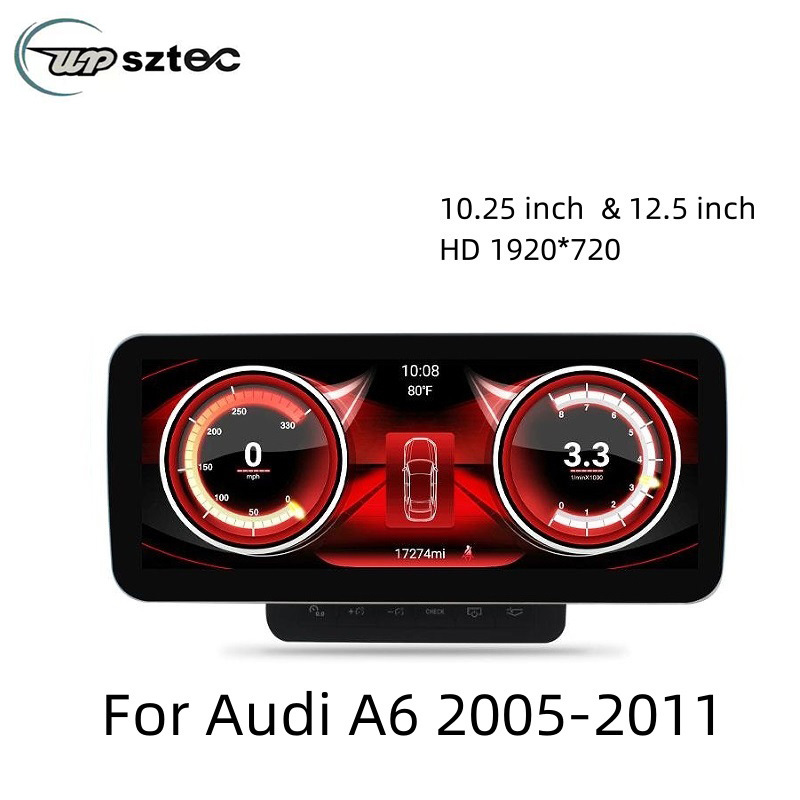 UPSZTEC HD Android 13 Car Multimedia Player Navi Stereo For Audi A6 2005-2011  Car GPS Navigation Auto Stereo Player Head Unit Carplay