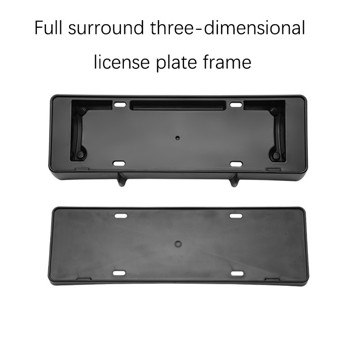 UPSZTEC  For Tesla Model 3+ Highland 2024 Auto Accessories ABS Carbon Fiber Front Rear License Plate Frame Mounting Holder