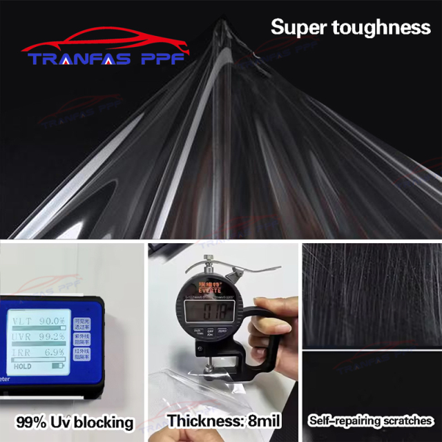 TPU Windshield Protection Film 8 mil UV Window Film High Hydrophobic Transparent Window Tint Film 1.52*15M
