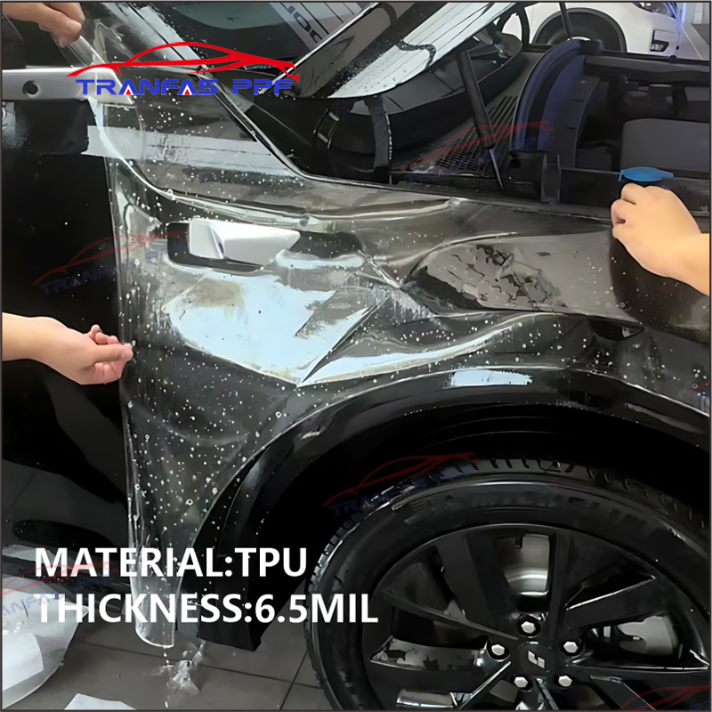 Gloss TPU PPF Film  6.5mil Self Healing Transparent Glossy hydrophibility Anti Yellowing Film TPU PPF1.52*15m