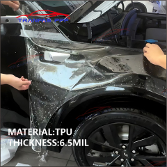 Gloss TPU PPF Film  6.5mil Self Healing Transparent Glossy hydrophibility Anti Yellowing Film TPU PPF1.52*15m