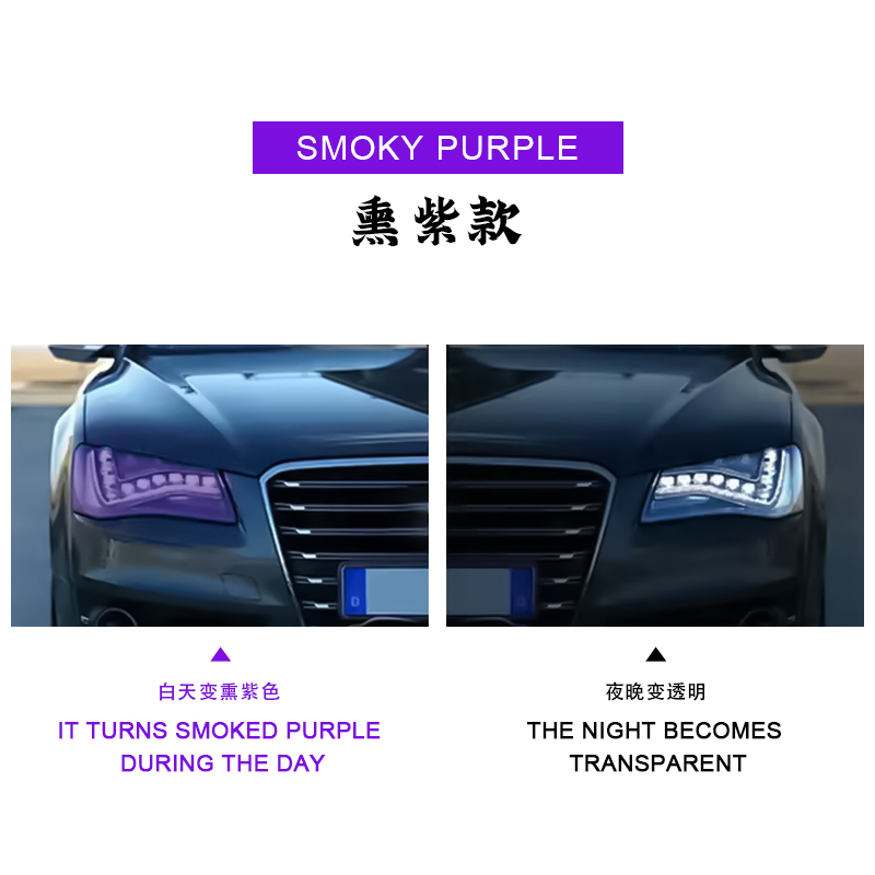 30CM*15M TPU Self Healing Anti Scratch Light Grey Headlight Film Light Black Taillight Dark Transparent TPU Lamp Film