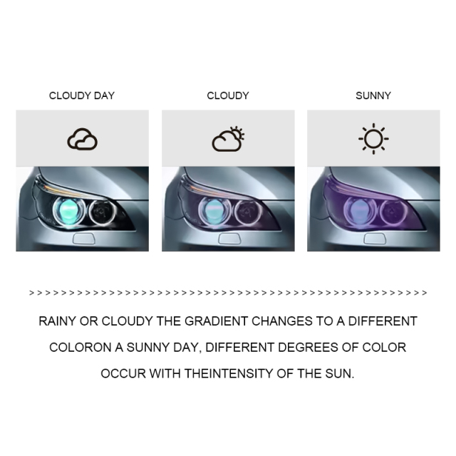 30CM*15M TPU Self Healing Anti Scratch Light Grey Headlight Film Light Black Taillight Dark Transparent TPU Lamp Film