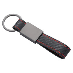 Black Carbon Fiber Leather with Red Line