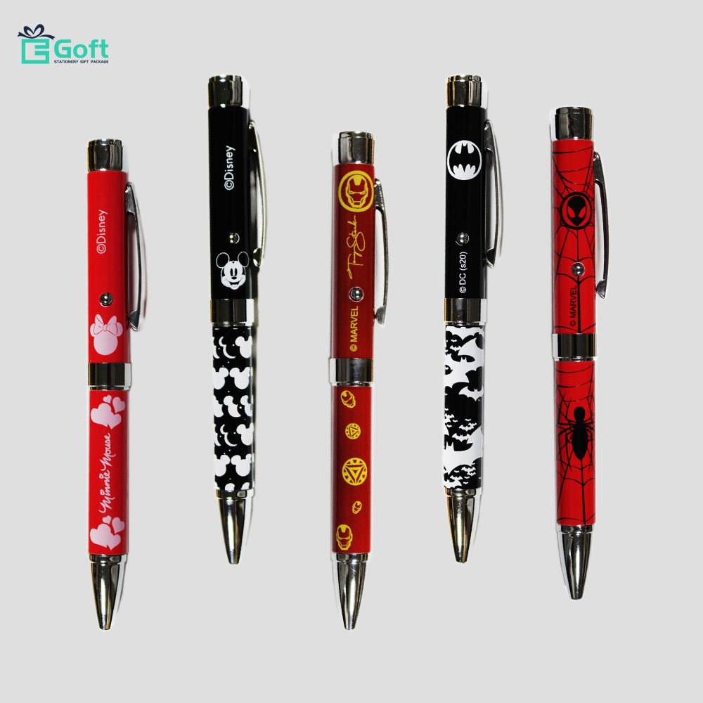Promotional Logo Custom LED Image Projection Pen Flashlight Metal Projector Ballpoint Pen