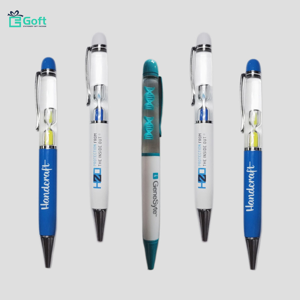 New Design Magnetic Liquid Pen with Float Inside Custom 3D Floating Logo Water Metal Pen