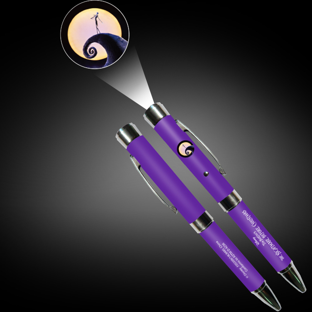 Promotional Logo Custom LED Image Projection Pen Flashlight Metal Projector Ballpoint Pen