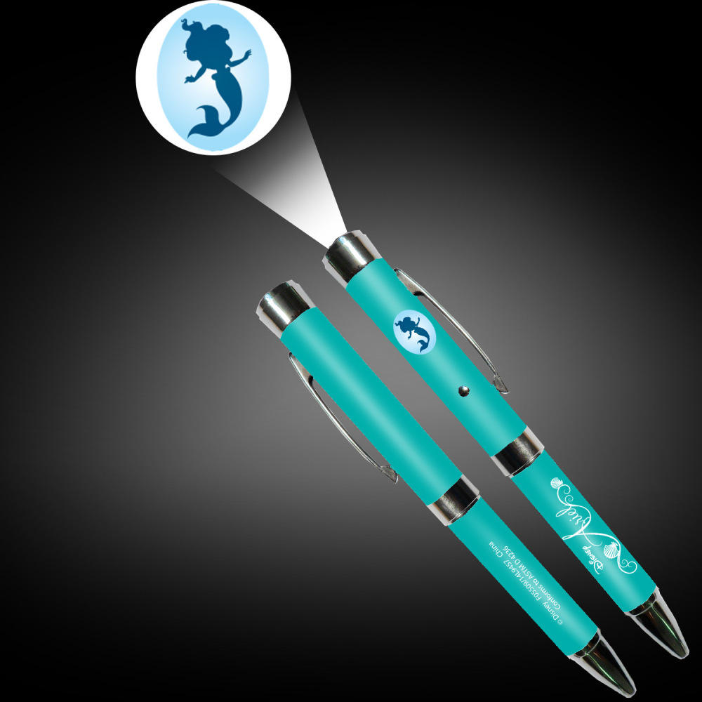 Promotional Logo Custom LED Image Projection Pen Flashlight Metal Projector Ballpoint Pen