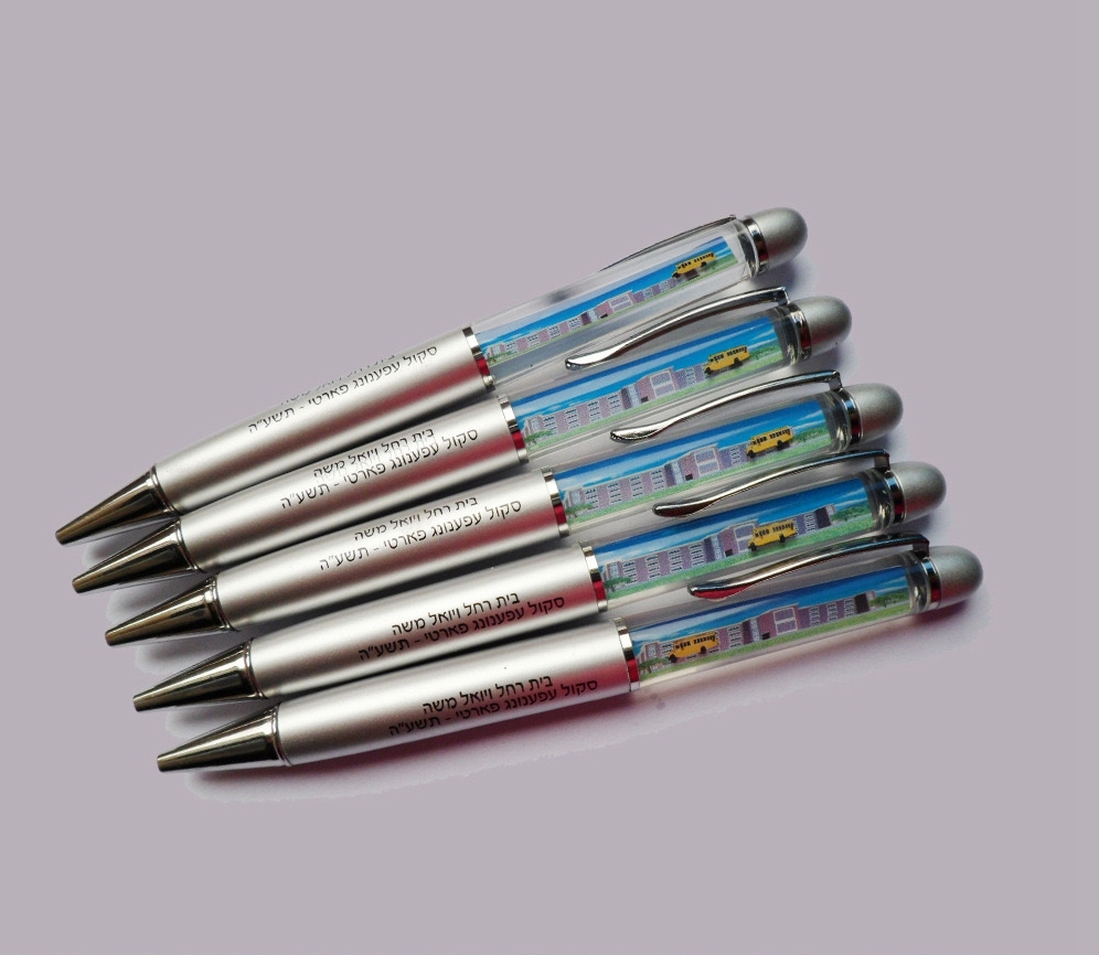 New Design Magnetic Liquid Pen with Float Inside Custom 3D Floating Logo Water Metal Pen