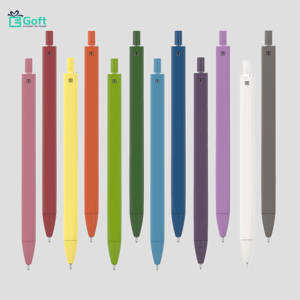 12 Colors Available Soft Rubber Touch Best Plastic Gel Pen with Smooth Writing Colored Gel Ink Refill