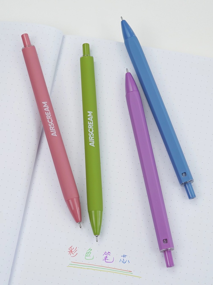 12 Colors Available Soft Rubber Touch Best Plastic Gel Pen with Smooth Writing Colored Gel Ink Refill