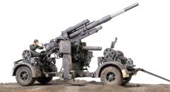 德军88毫米高射炮，Flak 36型基座配Flak 36型分段式炮管
