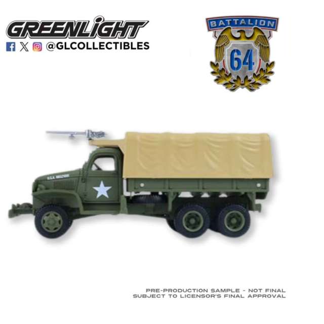 1:64 Battalion 64 Series 6 61060-C 1:64 Battalion 64 Series 6 – 1944 GMC CCKW 353 A1 2.5T Truck - U.S. Army WWII – New Tooling