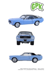 1:64 Garbage Pale Kids  54120-B - Garbage Pale Kids Series 8 - 1967 Ford Mustang Coupe with Trunk Ski Rack and Skis - Skiin’ Ian Solid Pack