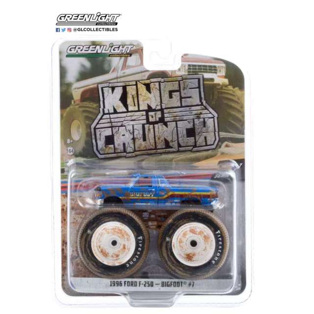 1:64 Kings of Crunch Series 7 - Bigfoot #7 - 1996 Ford F-250 Monster Truck (Dirty Version) Solid Pack