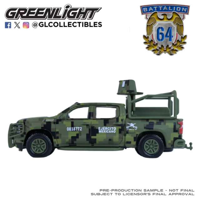 1:64 Battalion 64 Series 6 61060-F 1:64 Battalion 64 Series 6 – 2021 Chevrolet Silverado LT Trail Boss Z71 - Mexican Military
