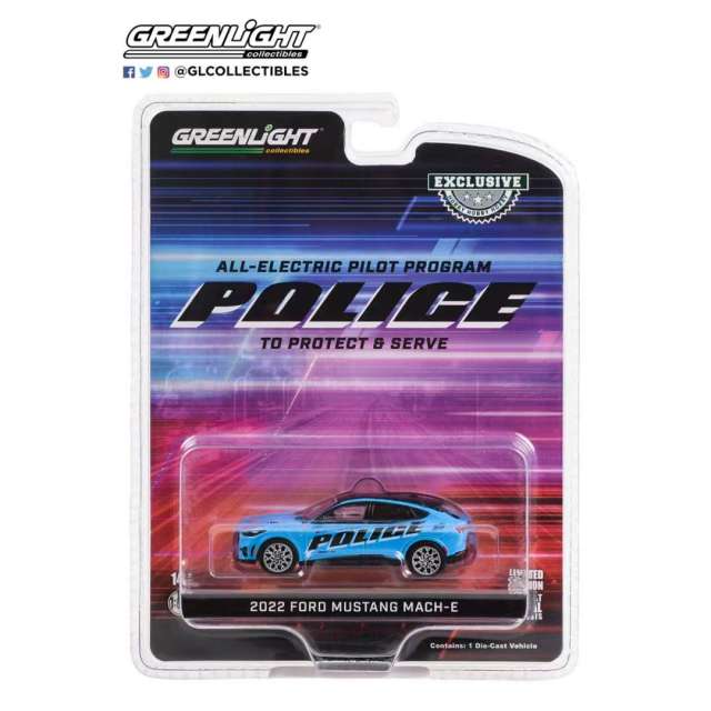 1:64 2022 Ford Mustang Mach-E Police GT Performance Edition - All-Electric Pilot Program Pilot Vehicle (Hobby Exclusive)