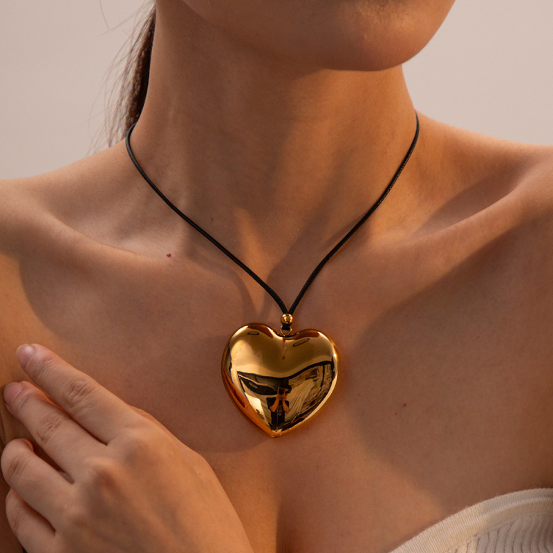 Big Heart Pendant Necklace