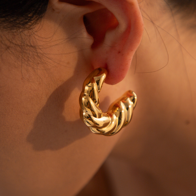Twisted Croissant Earrings