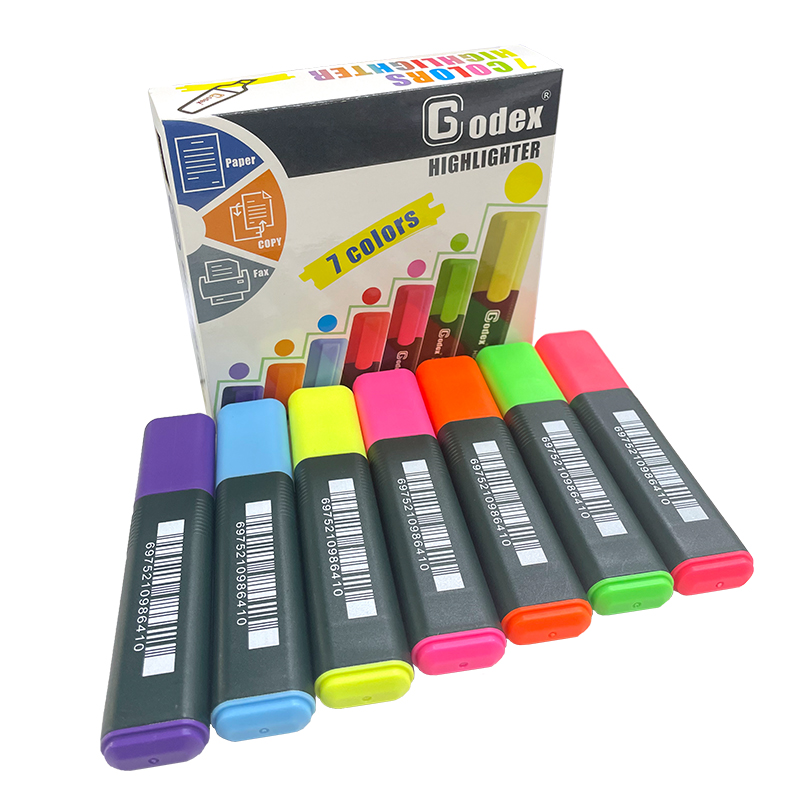 Godex 7色耐用熒光筆