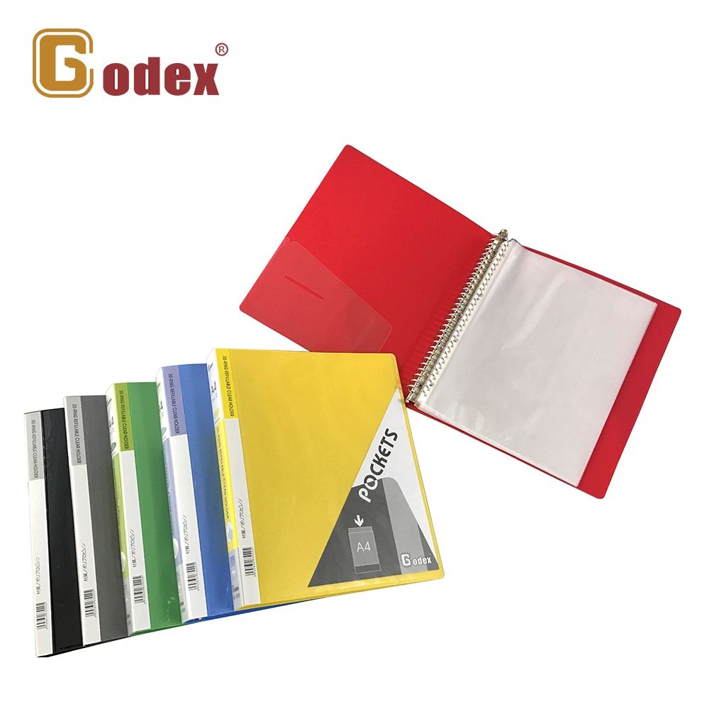 Godex實色鋼圈可加頁資料簿 (可插封面) 及替芯