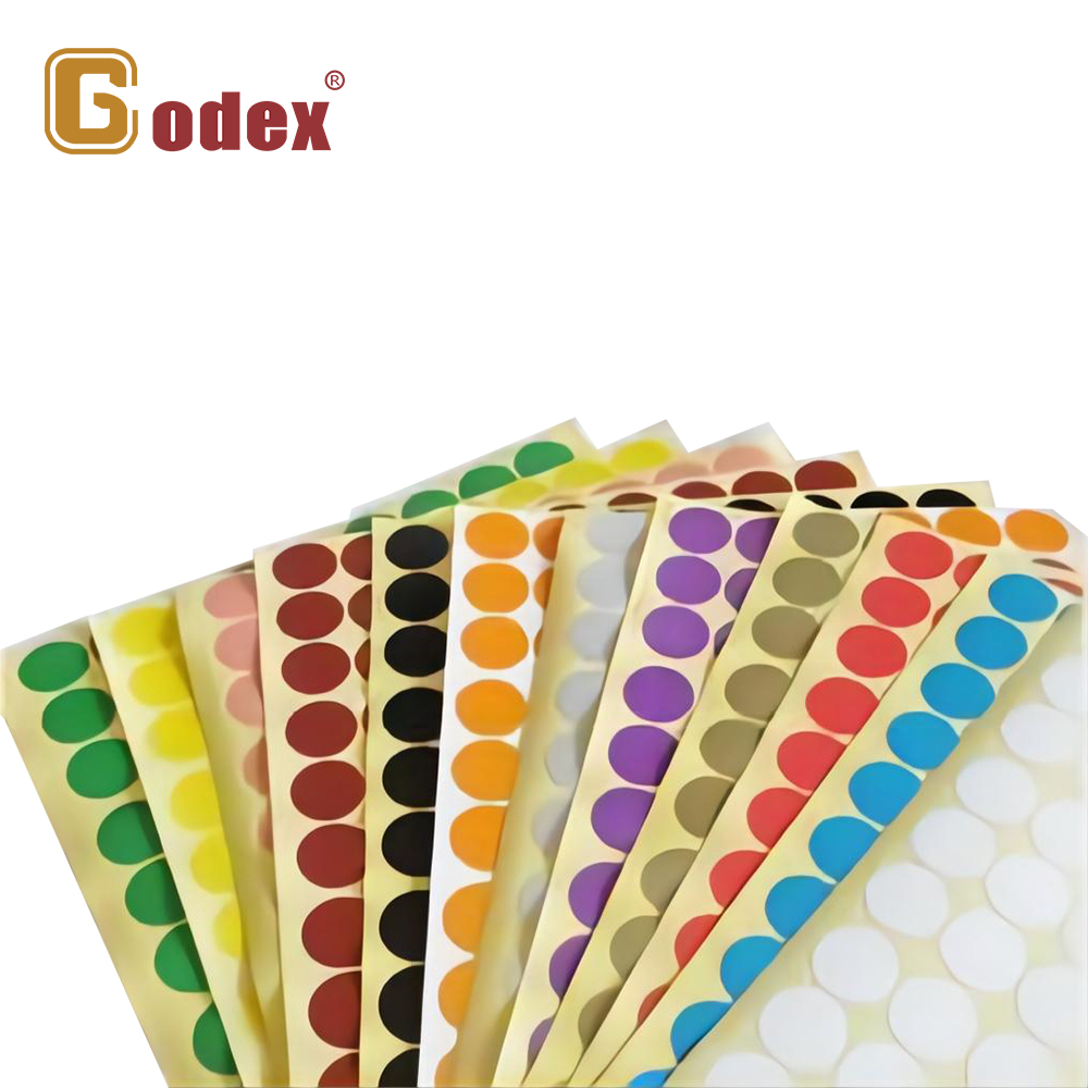 Godex 12色圓形標記貼紙