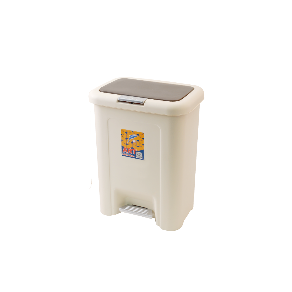 Rectangular Step-on Dustbin With Spring Cover 彈蓋腳踏廢紙桶