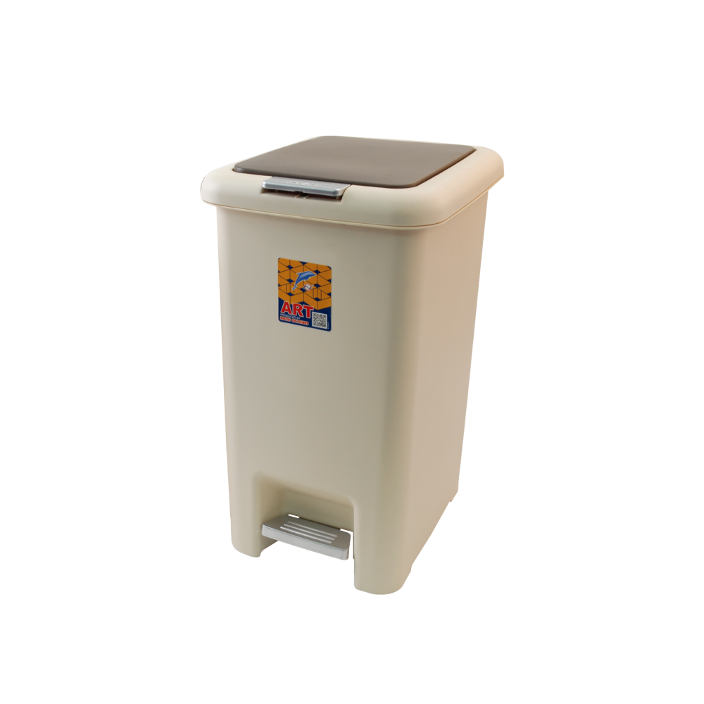 Rectangular Step-on Dustbin With Spring Cover 彈蓋腳踏廢紙桶
