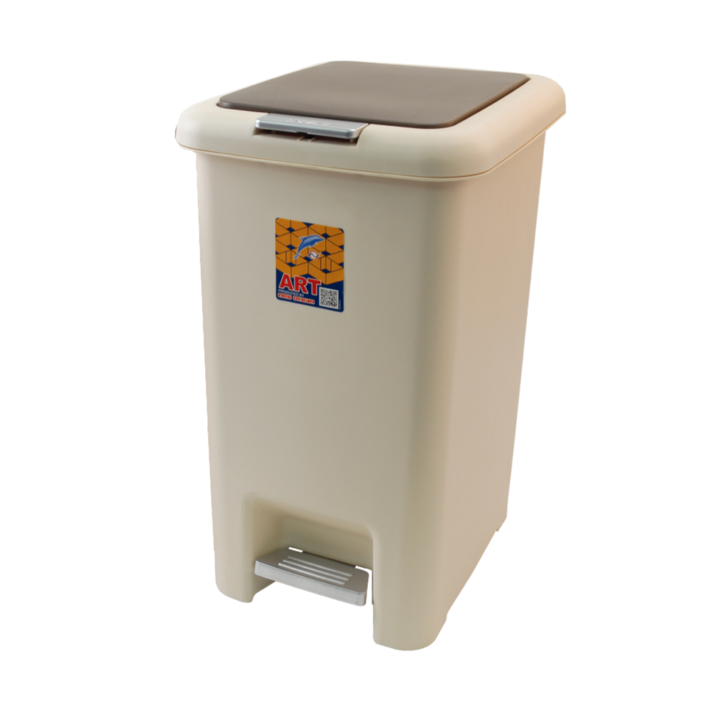Rectangular Step-on Dustbin With Spring Cover 彈蓋腳踏廢紙桶