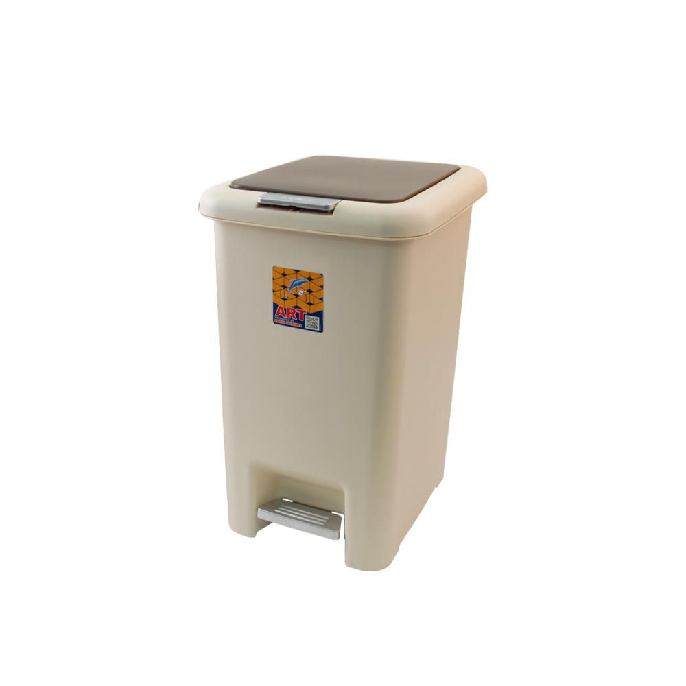 Rectangular Step-on Dustbin With Spring Cover 彈蓋腳踏廢紙桶