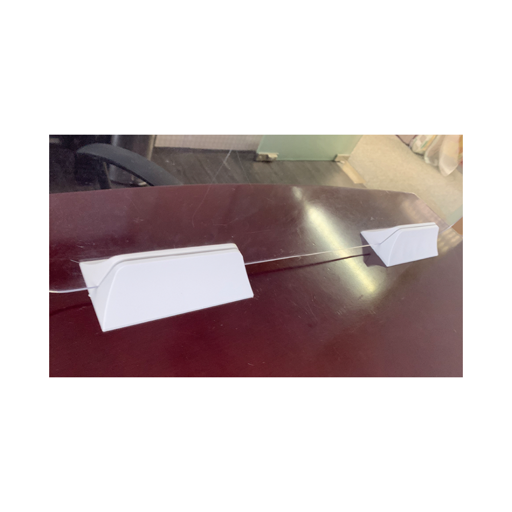 Plastic White Stand for Sneeze Guard 白色三角橫向腳座