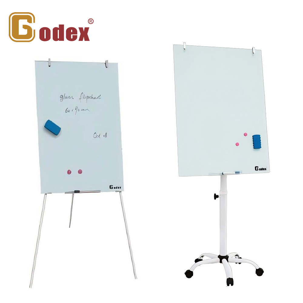 Godex 全鋼化磁性玻璃掛紙白板