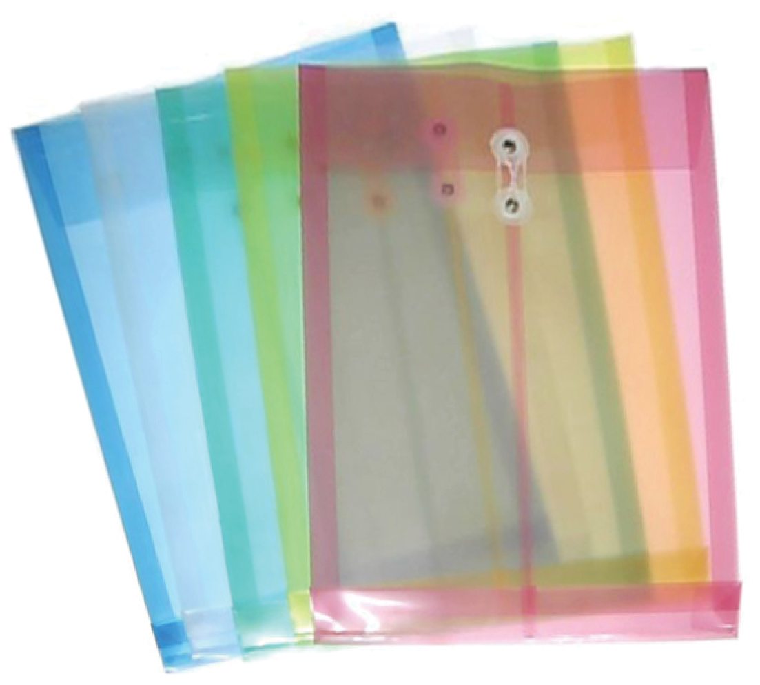 Plastic Envelope with string 膠公文袋