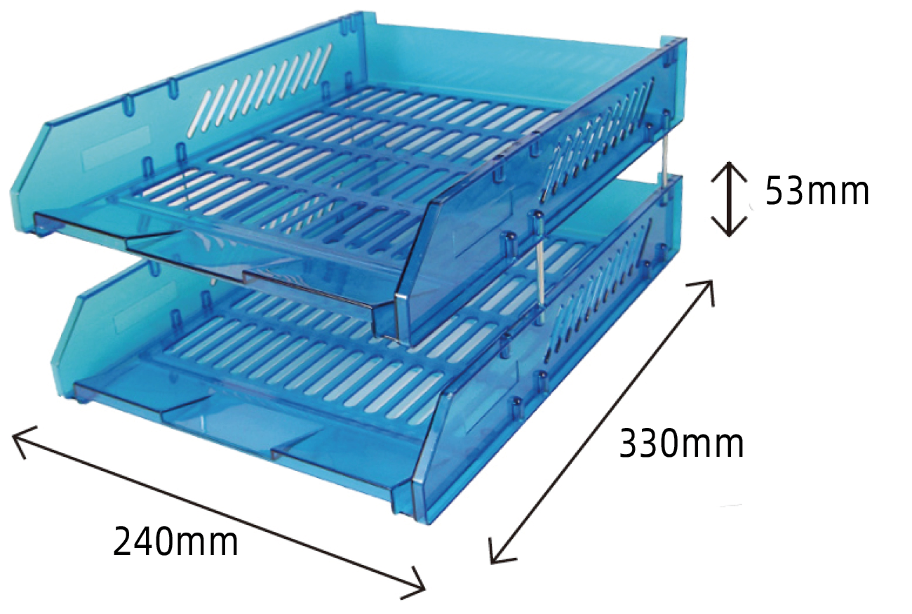 Crystal Letter Tray 2-Deck 透明文件盤