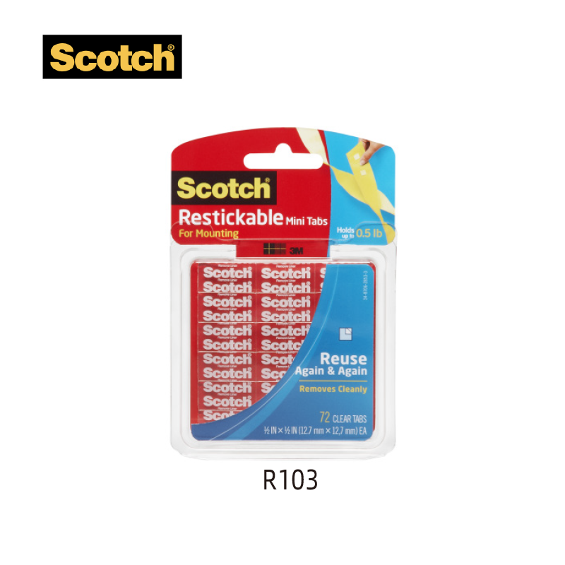 Scotch  Clear Removable Mounting Squares 思高牌可移除雙面方塊黏貼