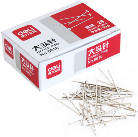 Deli Office Pin 得力牌大頭針