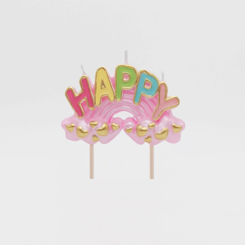 Happy Over The Rainbow Candle