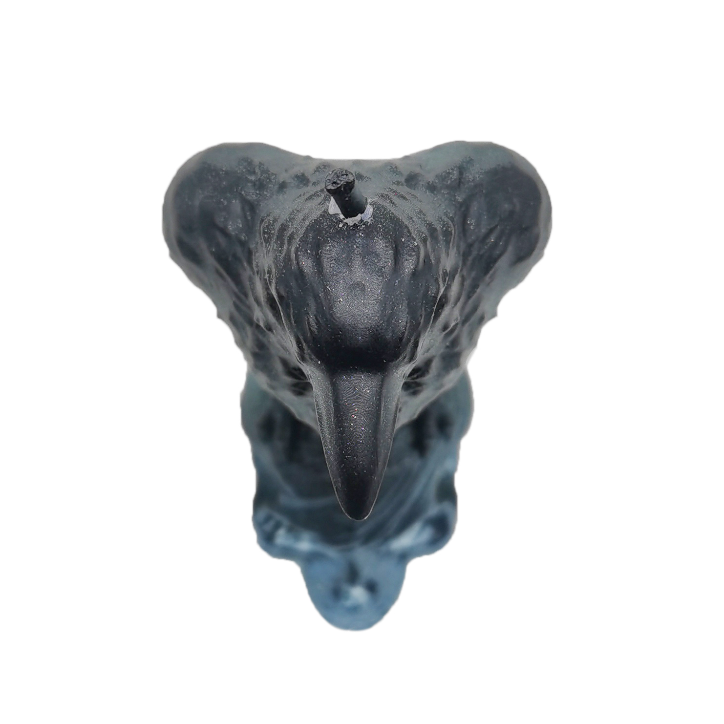glitter crow skull blue topside