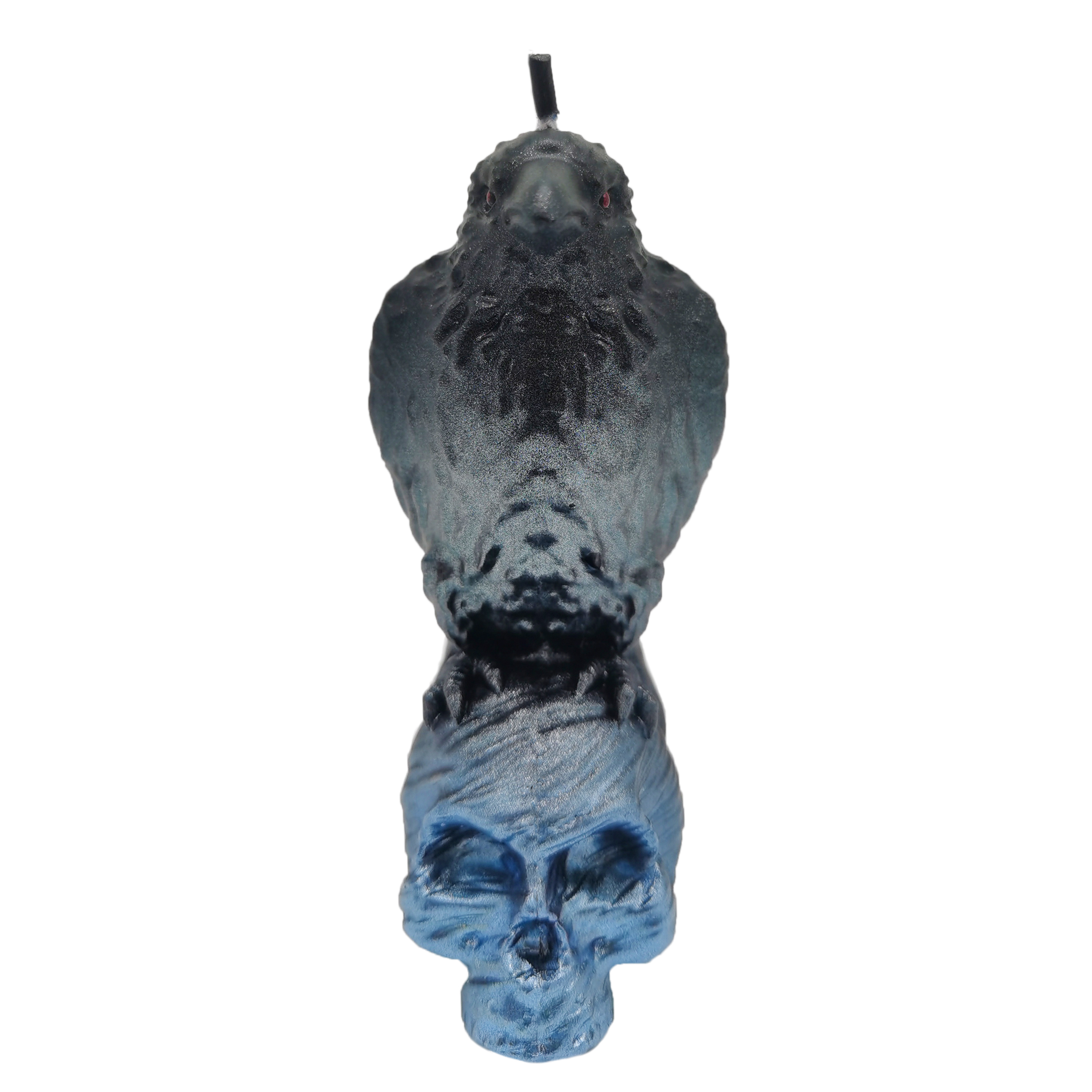 glitter crow skull blue frontside